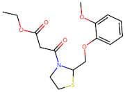 Ethyl 3-(2-((2-Methoxyphenoxy)Methyl)Thiazolidin-3-Yl)-3-Oxopropanoate