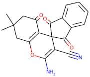 2-Amino-7,7-dimethyl-5,11,13-trioxospiro(4,6,7,8-tetrahydro-2H-chromene-4,2'-indane)-3-carbonitrile