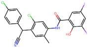 N-(5-Chloro-4-((4-Chlorophenyl)(Cyano)Methyl)-2-Methylphenyl)-2-Hydroxy-3,5-Diiodobenzamide