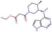 Ethyl 3-((3R,4R)-4-methyl-3-(methyl(7H-pyrrolo[2,3-d]pyrimidin-4-yl)amino)piperidin-1-yl)-3-oxopro…
