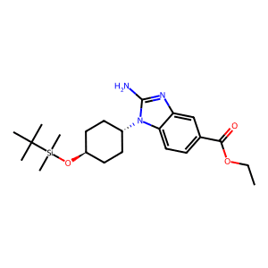 Ethyl 2-amino-1-[trans-4-[(tert-butyldimethylsilyl)oxy]cyclohexyl]-1H-benzo[d]imidazole-5-carboxyl…