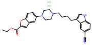 Ethyl 5-(4-(4-(5-cyano-1H-indol-3-yl)butyl)piperazin-1-yl)benzofuran-2-carboxylate (dihydrochlorid…