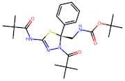 tert-Butyl (S)-((2-phenyl-5-pivalamido-3-pivaloyl-2,3-dihydro-1,3,4-thiadiazol-2-yl)methyl)carbama…
