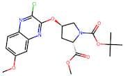 1-(tert-Butyl) 2-methyl (2S,4R)-4-((3-chloro-7-methoxyquinoxalin-2-yl)oxy)pyrrolidine-1,2-dicarbox…