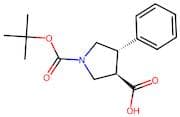 rel-(3R,4S)-1-(tert-Butoxycarbonyl)-4-phenylpyrrolidine-3-carboxylic acid