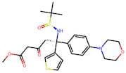 (S)-methyl 5-((S)-1,1-dimethylethylsulfinamido)-5-(4-morpholinophenyl)-3-oxo-5-(thiophen-3-yl)pent…