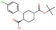 (3R,4R)-1-(tert-Butoxycarbonyl)-3-(4-chlorophenyl)piperidine-4-carboxylic acid