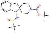 tert-Butyl (S)-1-(((R)-tert-butylsulfinyl)amino)-1,3-dihydrospiro[indene-2,4'-piperidine]-1'-carbo…