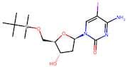 4-Amino-1-((2R,4S,5R)-5-(((tert-butyldimethylsilyl)oxy)methyl)-4-hydroxytetrahydrofuran-2-yl)-5-io…