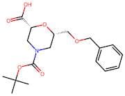 (2R,6S)-6-(benzyloxymethyl)-4-(tert-butoxycarbonyl)morpholine-2-carboxylic acid