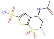 N-((4S,6S)-6-Methyl-7,7-dioxido-2-sulfamoyl-5,6-dihydro-4H-thieno[2,3-b]thiopyran-4-yl)acetamide