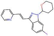 6-Iodo-3-[(1E)-2-(2-pyridinyl)ethenyl]-1-(tetrahydro-2H-pyran-2-yl)-1H-indazole