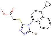 Methyl 2-(5-bromo-4-(4-cyclopropylnaphthalen-1-yl)-4h-1,2,4-triazol-3-ylthio)acetate