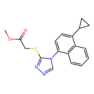 Methyl 2-((4-(4-cyclopropylnaphthalen-1-yl)-4H-1,2,4-triazol-3-yl)thio)acetate