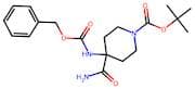 1-Piperidinecarboxylic acid, 4-(aminocarbonyl)-4-[[(phenylmethoxy)carbonyl]amino]-, 1,1-dimethylet…