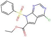 Ethyl 4-chloro-7-(phenylsulfonyl)-7H-pyrrolo[2,3-d]pyrimidine-6-carboxylate