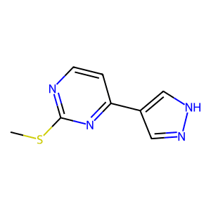 2-(Methylthio)-4-(1H-pyrazol-4-yl)pyrimidine