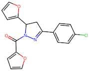 (3-(4-Chlorophenyl)-5-(furan-2-yl)-4,5-dihydro-1H-pyrazol-1-yl)(furan-2-yl)methanone