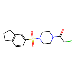 2-Chloro-1-(4-((2,3-dihydro-1H-inden-5-yl)sulfonyl)piperazin-1-yl)ethan-1-one