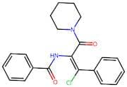 (Z)-N-(1-Chloro-3-oxo-1-phenyl-3-(piperidin-1-yl)prop-1-en-2-yl)benzamide