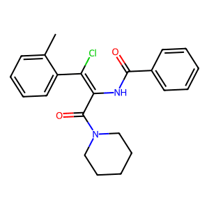 (Z)-N-(1-Chloro-3-oxo-3-(piperidin-1-yl)-1-(o-tolyl)prop-1-en-2-yl)benzamide