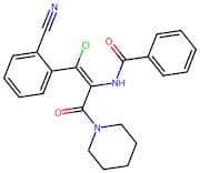 (Z)-N-(1-Chloro-1-(2-cyanophenyl)-3-oxo-3-(piperidin-1-yl)prop-1-en-2-yl)benzamide