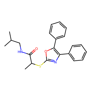 2-((4,5-Diphenyloxazol-2-yl)thio)-N-isobutylpropanamide