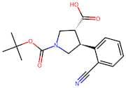 (3R,4S)-rel-1-(tert-Butoxycarbonyl)-4-(2-cyanophenyl)pyrrolidine-3-carboxylic acid