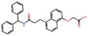 2-((5-(3-(Benzhydrylamino)-3-oxopropyl)naphthalen-1-yl)oxy)acetic acid