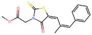 Methyl 2-(5-(2-methyl-3-phenylallylidene)-4-oxo-2-thioxothiazolidin-3-yl)acetate