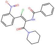 (Z)-N-(1-Chloro-1-(2-nitrophenyl)-3-oxo-3-(piperidin-1-yl)prop-1-en-2-yl)benzamide