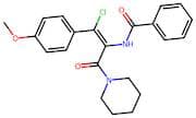 (Z)-N-(1-Chloro-1-(4-methoxyphenyl)-3-oxo-3-(piperidin-1-yl)prop-1-en-2-yl)benzamide