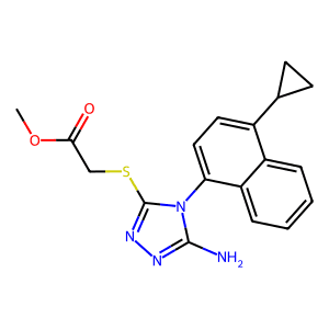 Methyl 2-((5-amino-4-(4-cyclopropylnaphthalen-1-yl)-4H-1,2,4-triazol-3-yl)thio)acetate