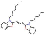 3-Hexyl-2-(3-(3-hexylbenzo[d]oxazol-2(3H)-ylidene)prop-1-en-1-yl)benzo[d]oxazol-3-ium iodide