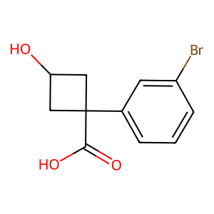 1-(3-Bromophenyl)-3-hydroxycyclobutane-1-carboxylic acid