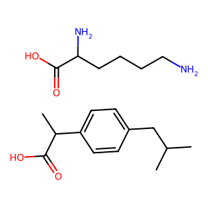 2,6-Diaminohexanoic acid compound with 2-(4-isobutylphenyl)propanoic acid (1:1)