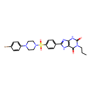 8-(4-((4-(4-Bromophenyl)piperazin-1-yl)sulfonyl)phenyl)-1-propyl-3,7-dihydro-1H-purine-2,6-dione