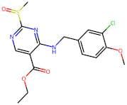 Ethyl 4-((3-chloro-4-methoxybenzyl)amino)-2-(methylsulfinyl)pyrimidine-5-carboxylate