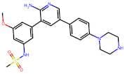 N-(3-(2-Amino-5-(4-(piperazin-1-yl)phenyl)pyridin-3-yl)-5-methoxyphenyl)methanesulfonamide