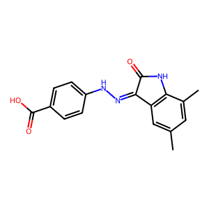 4-(2-(5,7-Dimethyl-2-oxoindolin-3-ylidene)hydrazineyl)benzoic acid