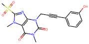 3-(3-(3-Hydroxyphenyl)prop-2-yn-1-yl)-1,7-dimethyl-8-(methylsulfonyl)-3,7-dihydro-1H-purine-2,6-di…