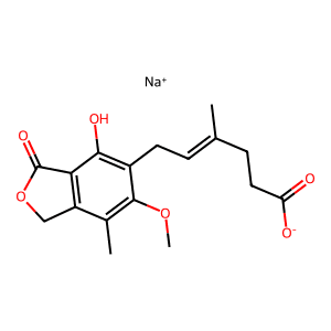 Sodium (E)-6-(4-hydroxy-6-methoxy-7-methyl-3-oxo-1,3-dihydroisobenzofuran-5-yl)-4-methylhex-4-enoa…