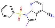 2-Iodo-1-(phenylsulfonyl)-1H-pyrrolo[2,3-b]pyridine-4-carbonitrile