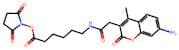 2,5-Dioxopyrrolidin-1-yl 6-(2-(7-amino-4-methyl-2-oxo-2H-chromen-3-yl)acetamido)hexanoate