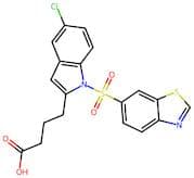 4-(1-(Benzo[d]thiazol-6-ylsulfonyl)-5-chloro-1H-indol-2-yl)butanoic acid