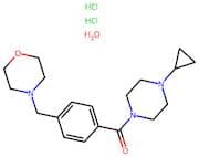 (4-Cyclopropylpiperazin-1-yl)(4-(morpholinomethyl)phenyl)methanone dihydrochloride hydrate