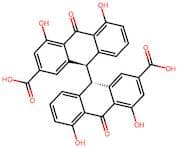 rel-(9R,9′S)-9,9′,10,10′-Tetrahydro-4,4′,5,5′-tetrahydroxy-10,10′-dioxo[9,9′-bianthracene]-2,2′-di…