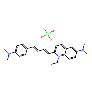 6-(Dimethylamino)-2-(4-(4-(dimethylamino)phenyl)buta-1,3-dien-1-yl)-1-ethylquinolin-1-ium perchlor…