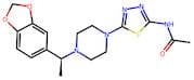 (S)-N-(5-(4-(1-(Benzo[d][1,3]dioxol-5-yl)ethyl)piperazin-1-yl)-1,3,4-thiadiazol-2-yl)acetamide