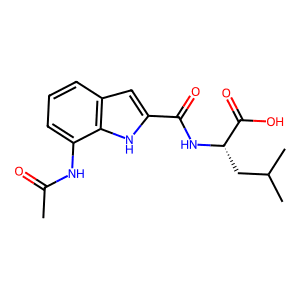 (S)-2-(7-Acetamido-1H-indole-2-carboxamido)-4-methylpentanoic acid